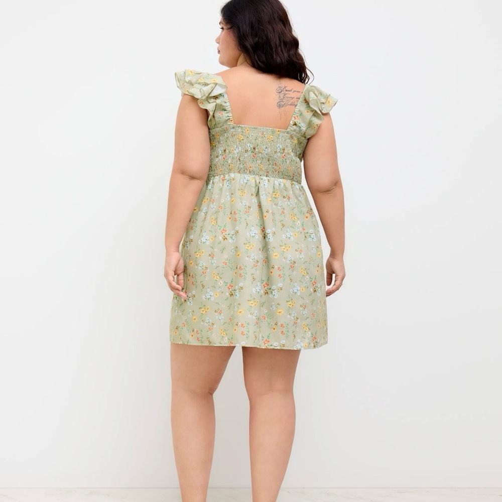 Floral Mini Dress in Matcha Green Size 1XL - Picture 11 of 11